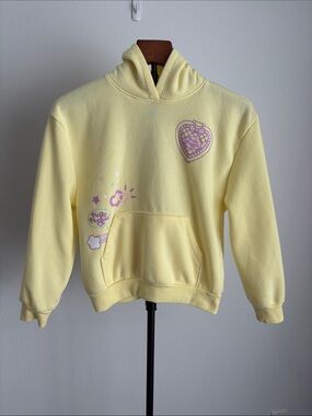 Brandclub Girls' Polly Pocket Yellow Hoodie Pullover Sweatshirt  M